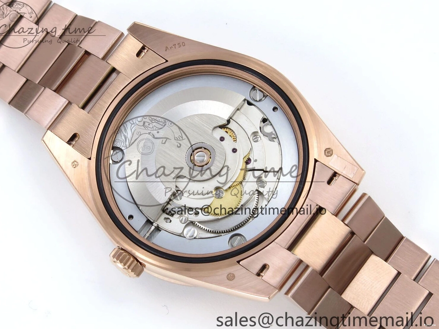 MiroTime 0521 Lightweight DayDate 40 RG QF 1:1 Best Edition Brown Roman Dial Diamonds Bezel on President Bracelet A2836 V5 (Gain Weight) 475
